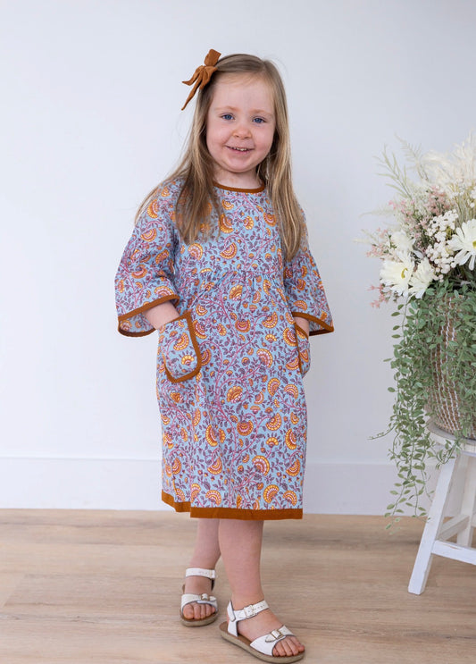 Rust Floral Dress
