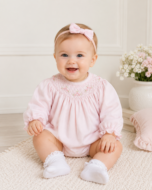 Blushing Blossom Smocked Bubble